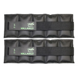 Caneleira Profissional Emborrachada 3kg  Preto Par Kallango