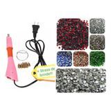 Caneta Aplica Hotfix +kit Strass 4mm Cores 4000/p + Brinde! 