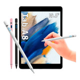 Caneta Branca Stylus Touch P/ Tablet Galaxy Tab A8 X200 X205