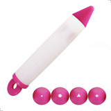 Caneta Decoradora Silicone Cupcake Bolo Biscoito 4 Pontas