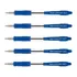 Caneta Esferográfica Pilot Super Grip Rt 0.7 Azul Kit C/5un Cor Do Exterior Transparente