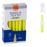 Caneta Marca Texto Dashlight Brw Caixa Com 12 Unidades Cor Amarelo