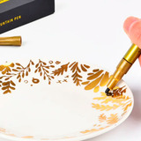 Caneta Tipo Posca Kit Dourada E Prata Marcador Artistico 