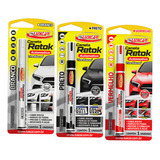 Caneta Tira Riscos Pintura Automotiva Para Carro Moto Cor Prata Metálico