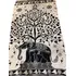 Canga Manta Sofá Praia Cama Indiano Elefante Arvore Da Vida Cor Palha Tamanho 1,80 X 1,20