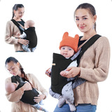 Canguru De Bebê Ergonômico Carregador Passeio Aiebao Cor Preto