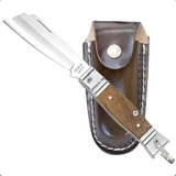Canivete Bianchi® Inox Cabo Madeira Alumínio Com Bainha