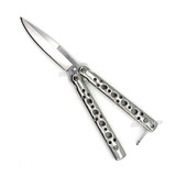 Canivete Faca Butterfly Balisong Cromada Clássico Envio24hrs