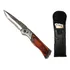 Canivete Faca Dobravel Tático Cabo Madeira Pesca Camping