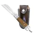 Canivete Madeira Aço Inox Grande Com Bainha Bianchi Cor Marrom