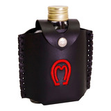 Cantil Bebidas Porta Whisky Com Garrafa De Vidro  Capa Couro