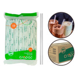 Canudo Milk Shake 8mm Sachê Biodegradável 1 200 Unidades Cor Translúcido