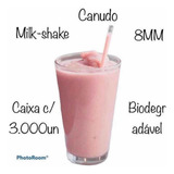 Canudo Milk shake Biodegradável 8 Mm Caixa 3 000 Unidades