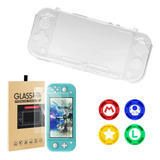 Capa Acrilica Nintendo Switch Lite Pelicula Vidro 4 Grips
