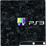 Capa Adesivo Skin Playstation 3 Ps3 Slim Sticker Bomb