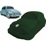 Capa Automotiva Para Volkswagen Fusca Tecido Lycra Verde 