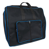 Capa Bag Acordeon Gaita Sanfona 120 Baixos Luxo Vivo Azul