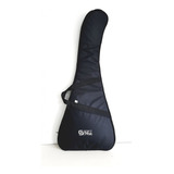 Capa Bag Guitarra Soft Case Flying V Almofadada - Preto