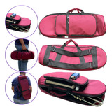 Capa Bag Softcase Trompete Mochila Espumada Luxo Extra Vinho