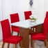 Capa Cadeira 4 Lugares Jantar Malha E Elástico Resistente Cor Vermelho