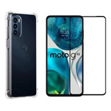 Capa Capinha Anti Impacto Para Moto G52 / G82 + Pelicula Cor Transparente