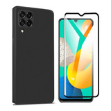 Capa Capinha Aveludada + Pelicula Vidro 3d P/ Galaxy M32 4g