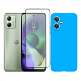 Capa Capinha Case + Película 3d Tela Para Motorola Moto G54 