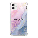 Capa Capinha Com Nome Personalizada Mármore 11