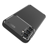 Capa Capinha Fibra De Carbono Danet Para Samsung Galaxy A55 Case Anti Impacto