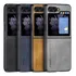 Capa Capinha Para Z Flip 6 Couro + Película De Tela Frontal