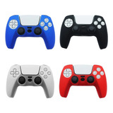 Capa Case De Silicone Controle Ps5 + 4 Par De Grips Borracha