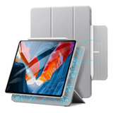 Capa Case Magnética P/ iPad Air 4 E 5 Protege Apple Pencil Cor Cinza Claro
