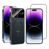 Capa Case Magnetica Para iPhone 15 Todos + Pelicula Vidro 3d