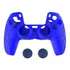 Capa Case Proteção Silicone Controle Dualshock Ps5   2 Grip Cor Azul