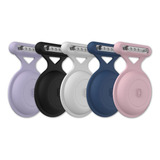 Capa Case Silicone À Prova Dágua P/ Airtag C/ Pin De Roupa