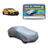 Capa Cobrir Carro Hatch Sedan Forrada Proteção Uv Cor Cinza Impermeável Sol Chuva Tamanho M