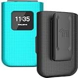 Capa Com Clipe Para Celular Nokia 2720 V Flip, Nakedcellphone [azul-petróleo E Menta Ciano] Capa Rígida De Encaixe Com [rotação/catraca] Suporte Para Cinto E Quadril Para Verizon Ta-1295