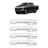 Capa Cromada Maçaneta L200 Triton 2012 2013 2014 2015 Kit