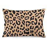 Capa De Almofada De Leopardo Tamanho Queen Com Estampa De Pele De Guepardo Safári Padrão De Animal Selvagem Textura Fronha Lombar Decorativa Fronhas Padrão Com Zíper Capas De Almofada Para Cama  Sofá