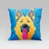 Capa De Almofada Em Veludo Pet Dog Avulsa Estampada 45x45cm