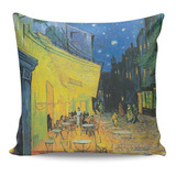 Capa De Almofada Pintores Van Gogh Terraço Do Café 40x40 Cm