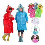 Capa De Chuva Infantil Bichinhos Com Capuz Impermeável Kids