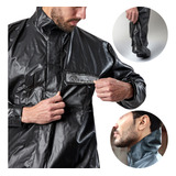 Capa De Chuva Motoqueiro Pvc Impermeável Motoboy Reforçada