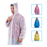 Capa De Chuva Transparente Pvc Resistente Unissex Adulto 