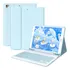 Capa De Couro Para iPad Air 4/5 Vem Com Teclado Bluetooth Cor Sky Cloud Azul + Teclado