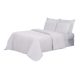 Capa De Edredom Solteiro Duvet Zíper 1 60 X 2 40 400 Fios Cor Branco