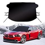 Capa De Para-brisa De Carro Para Neve Gelo E Limpador De Para-brisa Para Todos Os Climas Para-sol Automotivo Serve Para Dodge Charger 2006-2023, Dodge Avenger Dart Challenger Neon 2022, Capa De Para-brisa à Prova De Vazamento 600d Oxford Atualizada