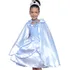 Capa De Princesa Frozen Manto Brilhante Infantil   Azul