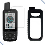 Capa De Silicone Garmin 66 Modelo I + Película De Tela