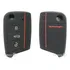 Capa De Silicone Preto Chave Canivete Vw Polo Virtus Golf Jetta T-cross Tiguan